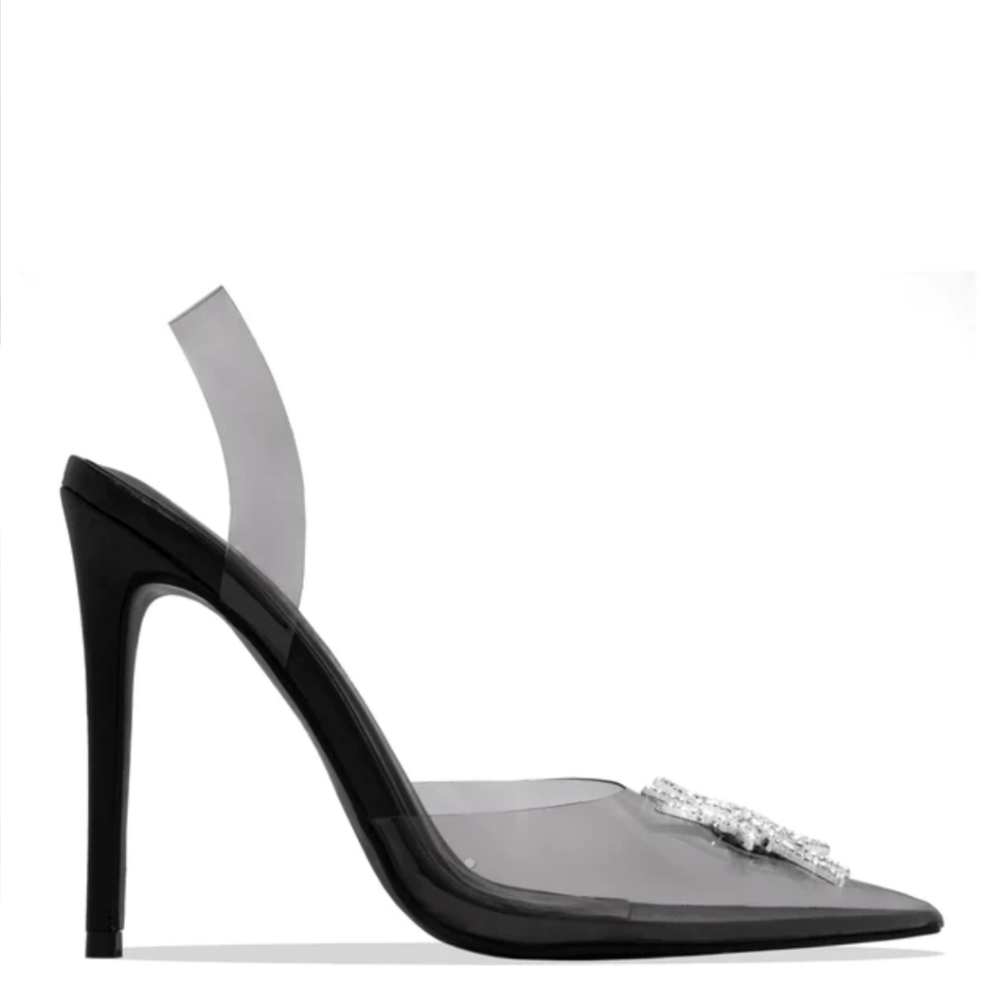 Clear Rhinestone Heel - Picture 3 of 7